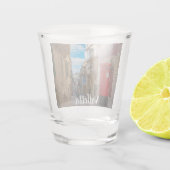 Rode  postbus op Malta Shot Glas (Achterkant)