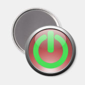 Rode Power Button Magnet Magneet (Voorkant / Achterkant)