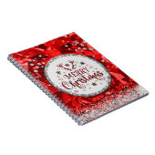 Rode prachtige Kerstkerst in Emerald Merry Notitieboek (Rechterzijde)