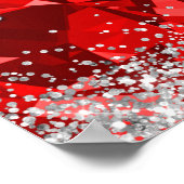 Rode prachtige Kerstkerst in Emerald Merry Poster (Hoek)