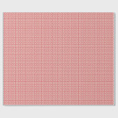 Rode Preppy Gingham Harten- Inpakpapierrol Cadeaupapier (Vlak)
