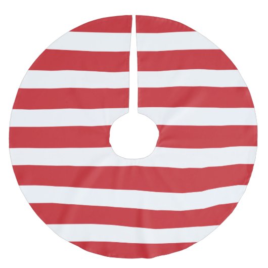 Rode Preppy Stripes Kerstboom Rok (Voorkant)