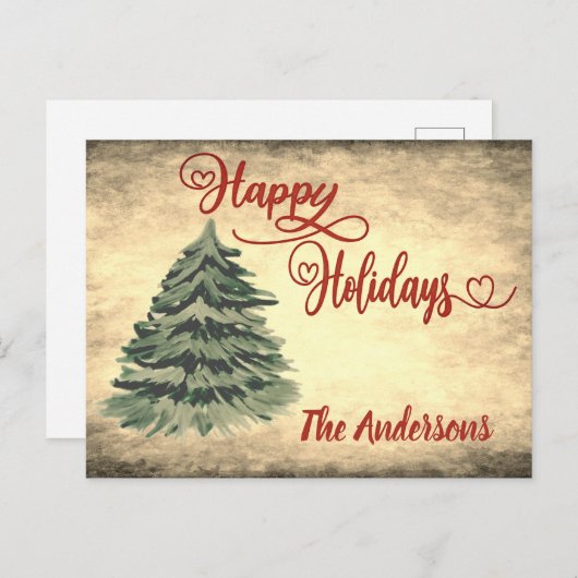 rode Prettige feestdagen (Voorkant / Achterkant)