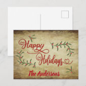 rode Prettige feestdagen heilige (Voorkant / Achterkant)