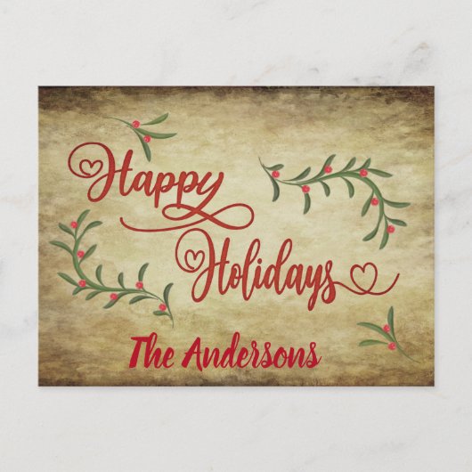 rode Prettige feestdagen heilige (Voorkant)