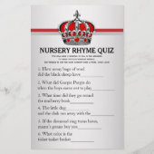 Rode Prins Baby Shower Spelletjes (Achterkant)