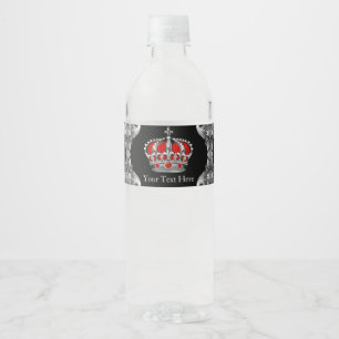 Rode Prins Baby Shower Waterfleslabels Waterfles Etiket