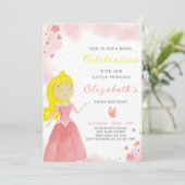 Rode Prinses Verjaardag Uitnodiging (Staand voorkant)