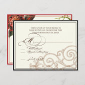 Rode Protea kolibries - RSVP Response Kaart (Voorkant / Achterkant)