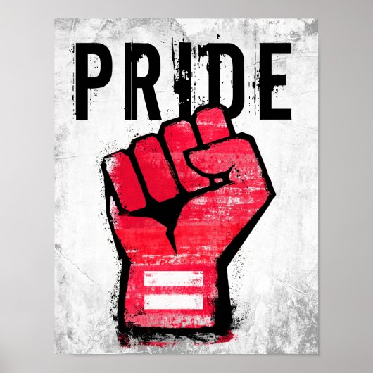 Rode Protestvuist Poster (Voorkant)