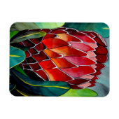 Rode Protheebloem voor waterverf Magneet (Horizontaal)