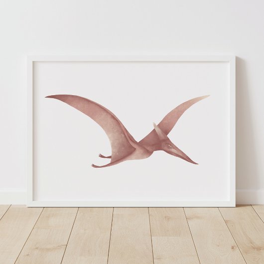 Rode Pteradactylus Dinosaur Muur Kunst Poster