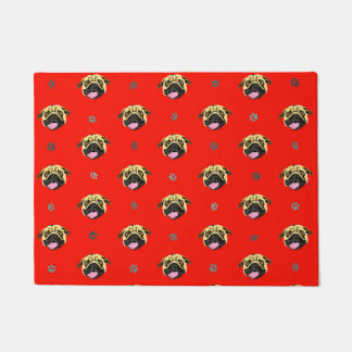 Rode Pug Deurmat