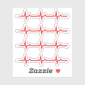 Rode pulsgolf-stickers sticker (Vel)