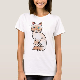 Rode punt tabby Birmaan / Ragdoll Lieve Cartoon Ka T-shirt