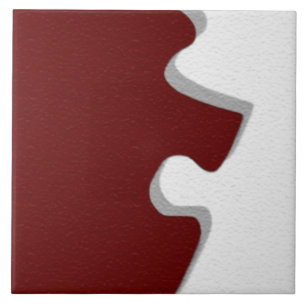 Rode puzzelstuktegel tegeltje