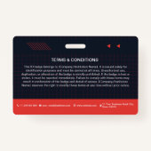 Rode QR-code Foto-ID-badge | bedrijfsmedewerker Badge (Achterkant)