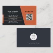 rode QR code sociale media professionele logo Busi Visitekaartje (Voorkant / Achterkant)
