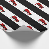 rode quad roller schaats cadeaupapier (Hoek)