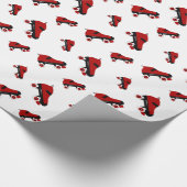 rode quad roller schaats cadeaupapier (Hoek)