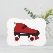 rode quad roller schaats kaart (Staand voorkant)