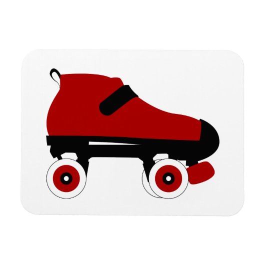 rode quad roller schaats magneet (Horizontaal)