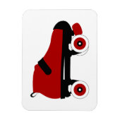 rode quad roller schaats magneet (Verticaal)
