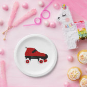 rode quad roller schaats papieren bordje (Feest)