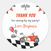  rode race auto 1e verjaardag Stickers (Voorkant)