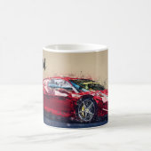 Rode Race Auto Gepersonaliseerde Koffie Mok Gift (Center)