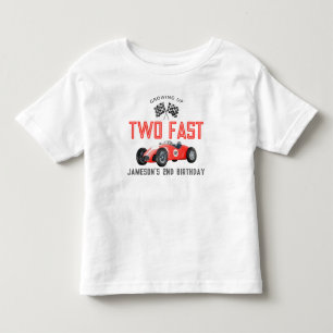 Rode Race Auto Twee Snel Verjaardags Jongen Shirt