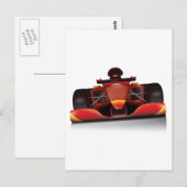 Rode Raceauto Briefkaart (Voorkant / Achterkant)