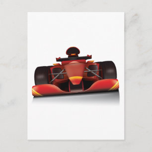 Rode Raceauto Briefkaart