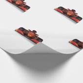 Rode Raceauto Cadeaupapier (Hoek)