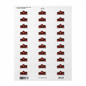 Rode Raceauto Etiket (Full Sheet)