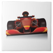 Rode Raceauto Tegeltje (Voorkant)