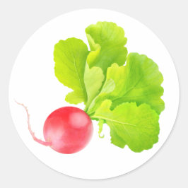 Rode radijs ronde sticker