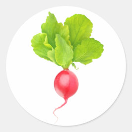 Rode radijs ronde sticker