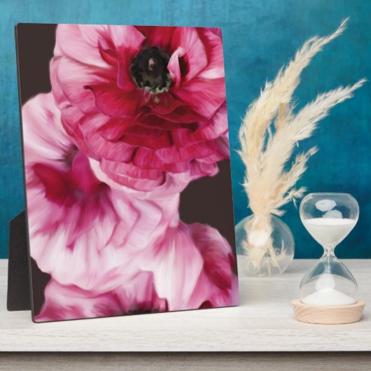 Rode Ranunculus Fotoplaat (Zijkant)