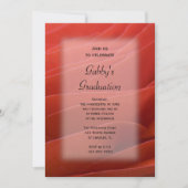 Rode Ranunculus Graduation Party Invitation Kaart (Voorkant)