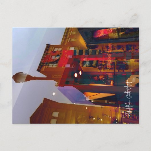 Rode reflecties op de straten van Philadelphia Briefkaart (Voorkant)