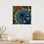 Rode regenboogbarst poster (Keuken)