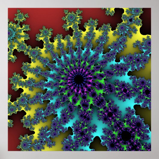 Rode regenboogbarst poster (Voorkant)