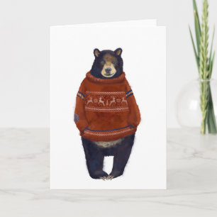Rode Rendier Sweater Beer Kaart