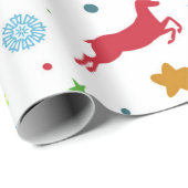 Rode rendieren cadeaupapier (Rol Hoek)