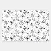 Rode rendierensnowflakes inpakpapier vel (Voorkant 2)