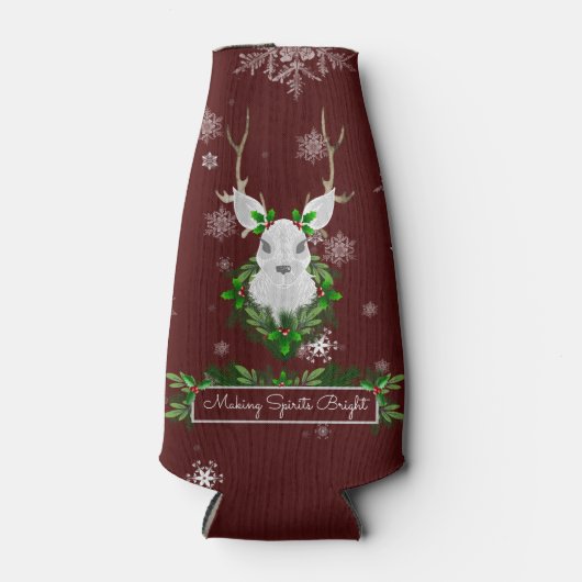 Rode rendierfles flesjeskoeler (Voorkant)