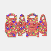 Rode Retro Gaming Verjaardag Bedankdoosjes (Uitgevouwen)