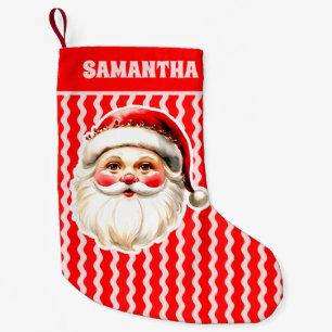 Rode Retro Santa Claus Rode Ric Race Kerstmis Kleine Kerstsok