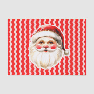 Rode Retro Santa Claus Rode Ric Race Kerstmis Tissuepapier